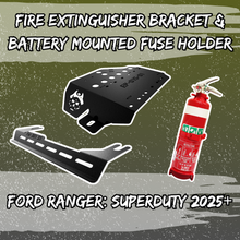 Fire Extinguisher Bracket + Battery Mounted Fuse Holder Bundle (Ford Ranger Super Duty 2025+)
