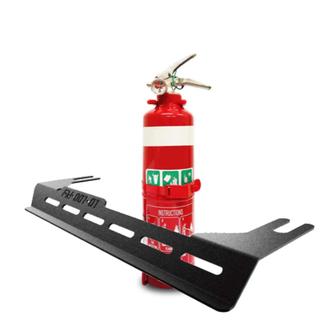 Fire extinguisher bracket + extinguisher