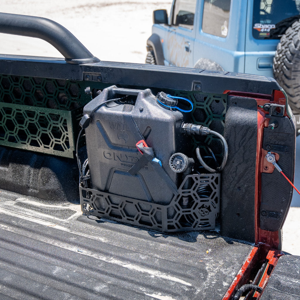 20L Jerry Can Holder Tub Mount To Suit Plastic Tub Liner For Next Gen Ford Ranger Or Raptor 2022+ / Volkswagen Amarok 2023+