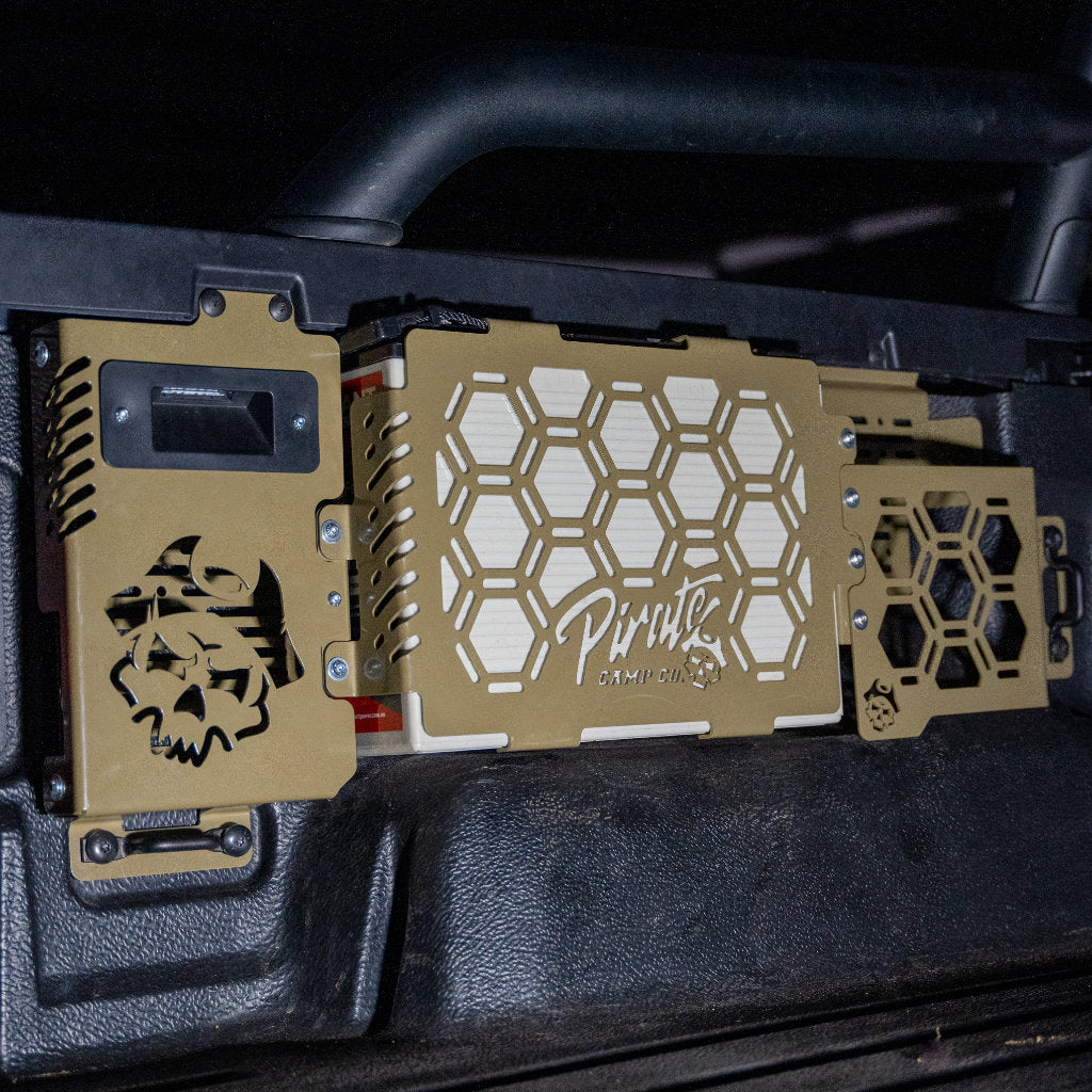 150Ah In Tub Wheel Arch Lithium Mount With Molle Panel Pocket Storage Suits Ford Ranger Or Raptor 2022+